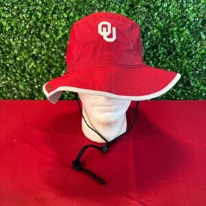 NWT Oklahoma Sooners Protrusese Bucket Hat Top of The World Adult Red Hat Gift